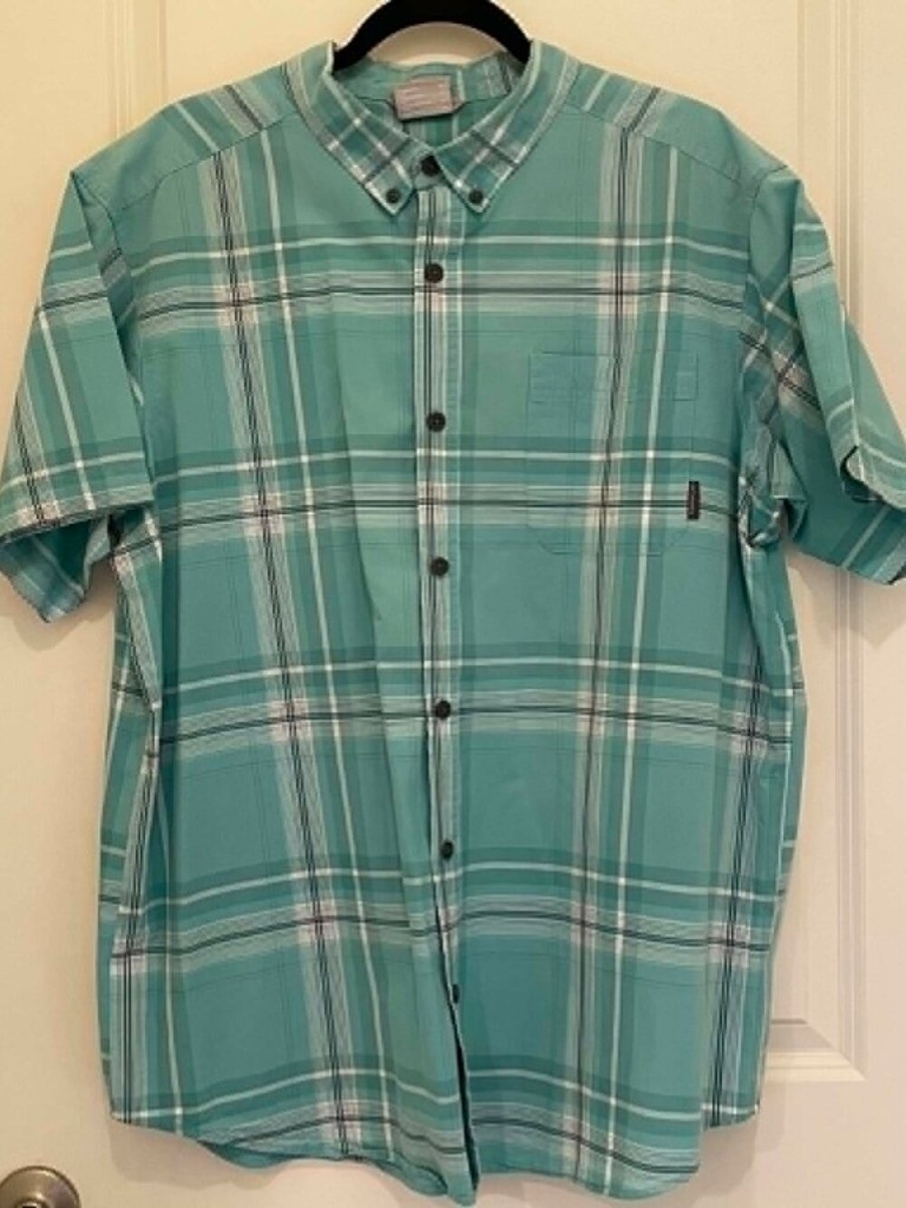 COLUMBIA Men’s Regular Fit Button Up Short Sleeve Shirt, Size XL